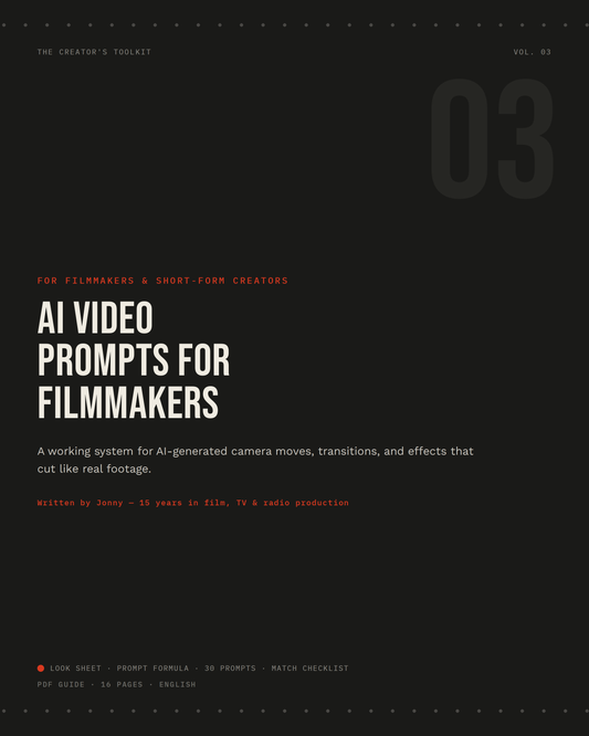 Vol. 3 — AI Video Prompts for Filmmakers